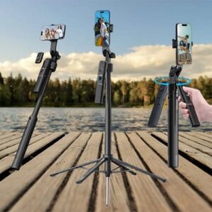 Estabilizador(Gimbal) Profesional con IA, Seguimiento facial automático.1.80 m